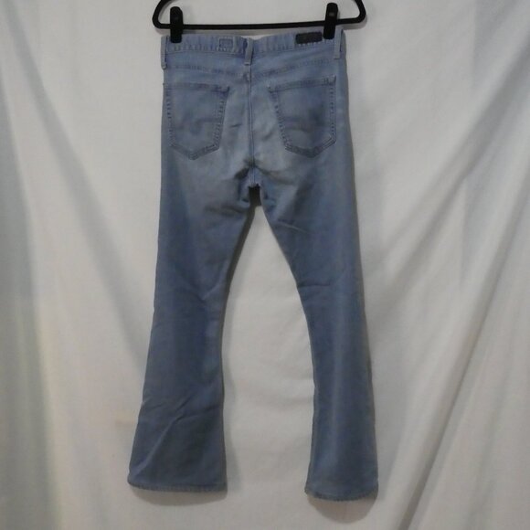 AG - ADRIANO GOLDSCHMIED | 30 R | Light Blue Flared Denim Jeans | Made In USA - Picture 2 of 16